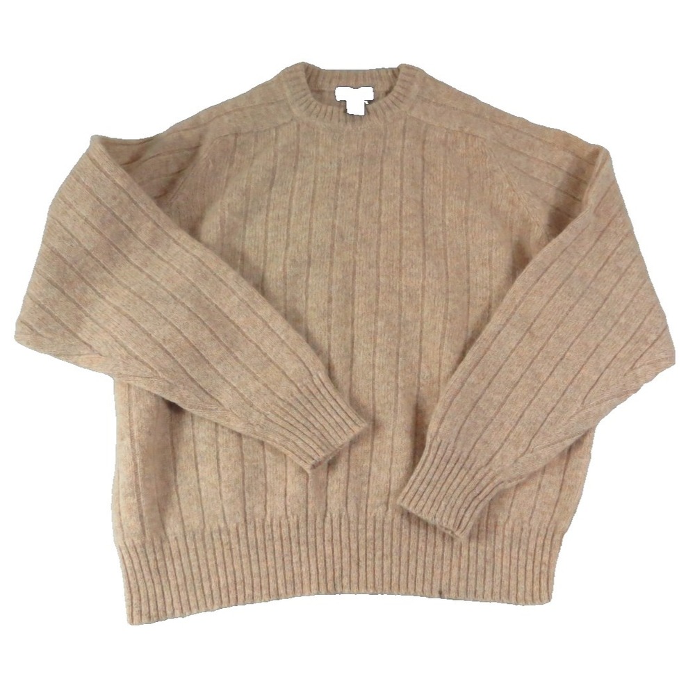 Vintage Garret Scott 100% Shetland Wool Fuzzy Knit Sweater Men's Size XL
